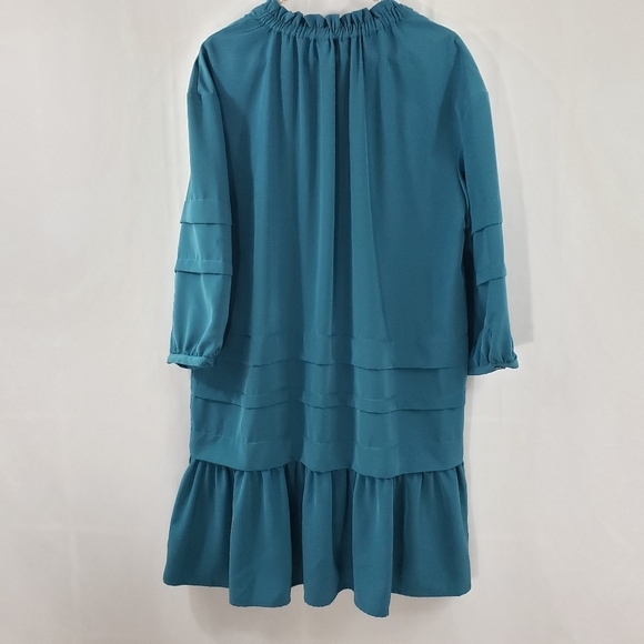 Zara Ruffle Mini Dress Duck Blue - Picture 8 of 10